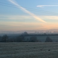 Carlie Lee frosted ridge and furrow, Horley in the Dawn